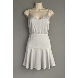 White Fit & Flare Mini Dress Women’s‎ Small Spaghetti Strap Summer Party Slip